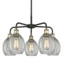 Innovations Lighting Eaton 5 Light 24" Wide Chandelier Black Antique Brass / Clear