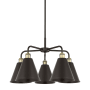 Innovations Lighting Ballston Cone 5 Light 26" Wide Chandelier Black Antique Brass / Matte Black