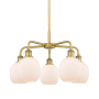 Innovations Lighting Belfast 5 Light 24" Wide Chandelier Brushed Brass / Matte White