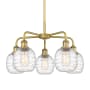 Innovations Lighting Belfast 5 Light 24" Wide Chandelier Brushed Brass / Deco Swirl