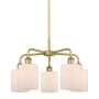 Innovations Lighting Cobbleskill 5 Light 23" Wide Chandelier Brushed Brass / Matte White