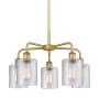 Innovations Lighting Cobbleskill 5 Light 23" Wide Chandelier Brushed Brass / Clear