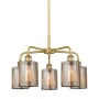 Innovations Lighting Cobbleskill 5 Light 23" Wide Chandelier Brushed Brass / Mercury