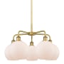 Innovations Lighting Athens 5 Light 26" Wide Chandelier Brushed Brass / Matte White