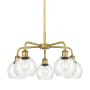 Innovations Lighting Athens 5 Light 24" Wide Chandelier Brushed Brass / Clear