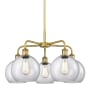 Innovations Lighting Athens 5 Light 26" Wide Chandelier Brushed Brass / Clear