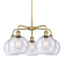 Innovations Lighting Athens 5 Light 26" Wide Chandelier Brushed Brass / Seedy