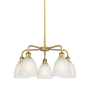 Innovations Lighting Castile 5 Light 24" Wide Chandelier Brushed Brass / White