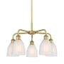 Innovations Lighting Brookfield 5 Light 24" Wide Chandelier Brushed Brass / White
