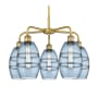 Innovations Lighting Vaz 5 Light 24" Wide Chandelier Brushed Brass / Blue