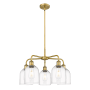 Innovations Lighting Bella 5 Light 24" Wide Chandelier Brushed Brass / Clear