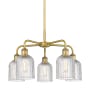 Innovations Lighting Bridal Veil 5 Light 23" Wide Chandelier Brushed Brass / Clear