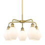 Innovations Lighting Cindyrella 5 Light 24" Wide Chandelier Brushed Brass / Cased Matte White