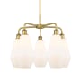 Innovations Lighting Cindyrella 5 Light 25" Wide Chandelier Brushed Brass / Cased Matte White