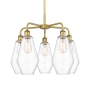 Innovations Lighting Cindyrella 5 Light 25" Wide Chandelier Brushed Brass / Clear
