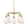 Innovations Lighting Eaton 5 Light 24" Wide Chandelier Brushed Brass / Matte White