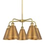 Innovations Lighting Ballston Cone 5 Light 26" Wide Chandelier Brushed Brass