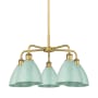 Innovations Lighting Ballston Dome 5 Light 26" Wide Chandelier Brushed Brass / Seafoam