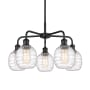 Innovations Lighting Belfast 5 Light 24" Wide Chandelier Matte Black / Deco Swirl