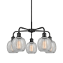 Innovations Lighting Belfast 5 Light 24" Wide Chandelier Matte Black / Clear Crackle