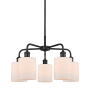 Innovations Lighting Cobbleskill 5 Light 23" Wide Chandelier Matte Black / Matte White