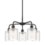 Innovations Lighting Cobbleskill 5 Light 23" Wide Chandelier Matte Black / Deco Swirl