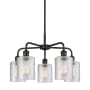 Innovations Lighting Cobbleskill 5 Light 23" Wide Chandelier Matte Black / Clear