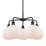 Innovations Lighting Athens 5 Light 26" Wide Chandelier Matte Black / Matte White