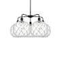 Innovations Lighting Farmhouse Rope 5 Light 29" Wide Chandelier Matte Black / Clear Glass with White Rope