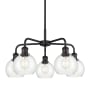 Innovations Lighting Athens 5 Light 24" Wide Chandelier Matte Black / Clear