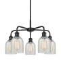Innovations Lighting Caledonia 5 Light 23" Wide Chandelier Matte Black / Mouchette