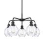 Innovations Lighting Waverly 5 Light 24" Wide Chandelier Matte Black / Clear