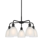 Innovations Lighting Castile 5 Light 24" Wide Chandelier Matte Black / White