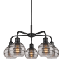 Innovations Lighting Rochester 5 Light 24" Wide Chandelier Matte Black / Light Smoke