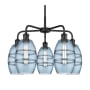 Innovations Lighting Vaz 5 Light 24" Wide Chandelier Matte Black / Blue