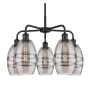 Innovations Lighting Vaz 5 Light 24" Wide Chandelier Matte Black / Smoked