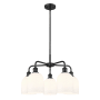 Innovations Lighting Bella 5 Light 24" Wide Chandelier Matte Black / Gloss White