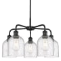 Innovations Lighting Bella 5 Light 24" Wide Chandelier Matte Black / Seedy