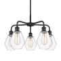 Innovations Lighting Cindyrella 5 Light 24" Wide Chandelier Matte Black / Clear