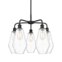 Innovations Lighting Cindyrella 5 Light 25" Wide Chandelier Matte Black / Clear