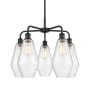 Innovations Lighting Cindyrella 5 Light 25" Wide Chandelier Matte Black / Seedy