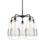 Innovations Lighting Windham 5 Light 25" Wide Chandelier Matte Black / Clear