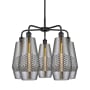 Innovations Lighting Windham 5 Light 25" Wide Chandelier Matte Black / Smoked