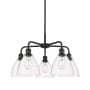 Innovations Lighting Bristol Glass 5 Light 26" Wide Chandelier Matte Black / Clear
