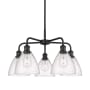 Innovations Lighting Bristol Glass 5 Light 26" Wide Chandelier Matte Black / Seedy