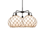Innovations Lighting Farmhouse Rope 5 Light 29" Wide Chandelier Oil Rubbed Bronze / White Glass with Brown Rope