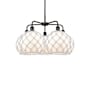Innovations Lighting Farmhouse Rope 5 Light 29" Wide Chandelier Oil Rubbed Bronze / White Glass with White Rope