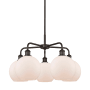 Innovations Lighting Athens 5 Light 26" Wide Chandelier Oil Rubbed Bronze / Matte White