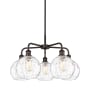 Innovations Lighting Athens Water Glass 5 Light 26" Wide Chandelier Oil Rubbed Bronze / Clear Water Glass