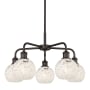 Innovations Lighting White Mouchette 5 Light 24" Wide Chandelier Oil Rubbed Bronze / White Mouchette